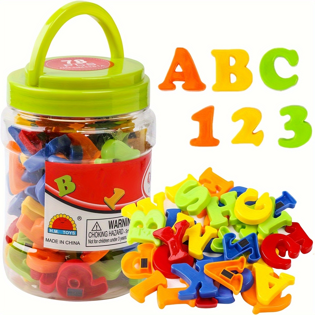 Kids Education Number - 78 pièces lettres magnétiques chiffres Alphabet,